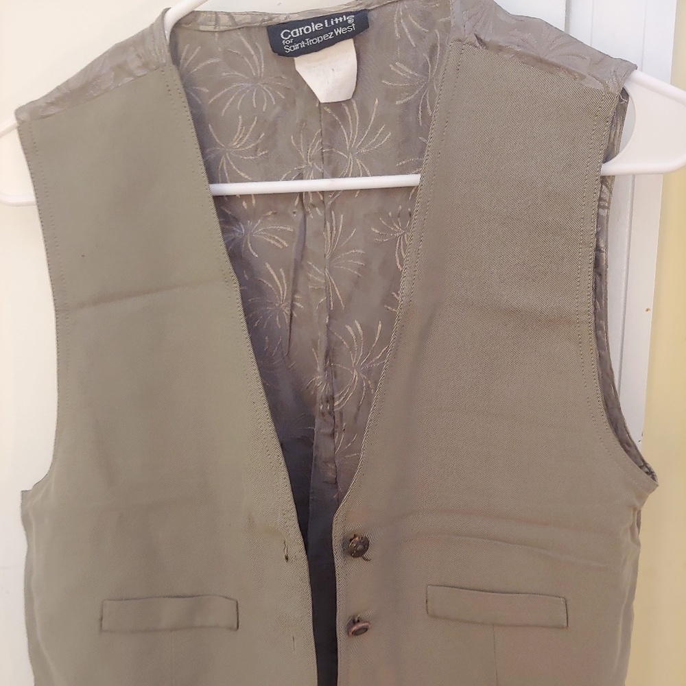 Cute Vintage Olive Woman's Vest (6)